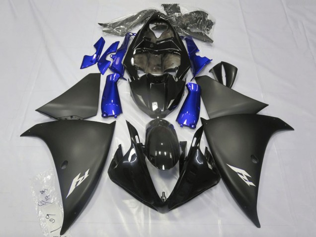 Discount 2009-2011 Glossy Black Matte Black Blue Yamaha YZF 1000 R1 Motorcycle Fairings Canada
