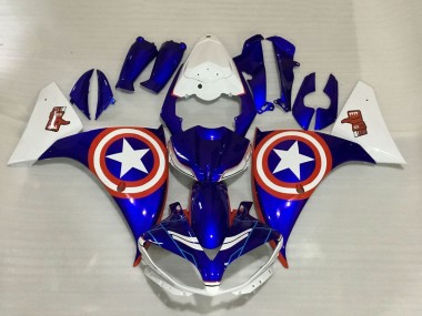 Discount 2009-2011 Blue White Red Star Captain America Yamaha YZF 1000 R1 Motorcycle Fairings Canada