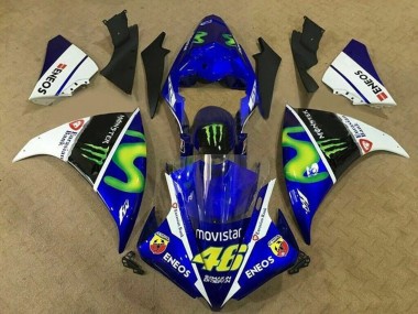 Discount 2009-2011 Blue White Black Green MoviStar Monster Yamaha YZF 1000 R1 Motorcycle Fairings Canada
