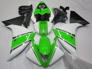 Discount 2009-2011 White Green Matte Black Yamaha YZF 1000 R1 Motorcycle Fairings Canada