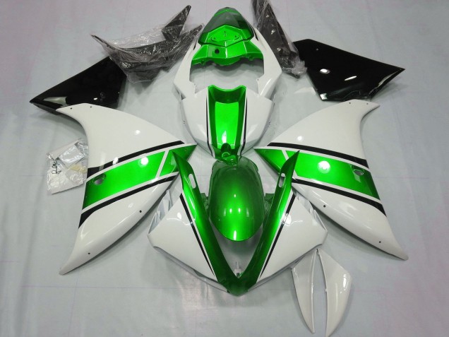 Discount 2009-2011 White Metallic Green Black Yamaha YZF 1000 R1 Motorcycle Fairings Canada