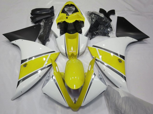 Discount 2009-2011 White Yellow Matte Black Yamaha YZF 1000 R1 Motorcycle Fairings Canada
