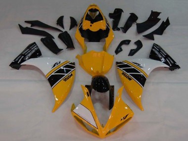 Discount 2009-2011 Yellow White Black Stripe Yamaha YZF 1000 R1 Motorcycle Fairing Canada