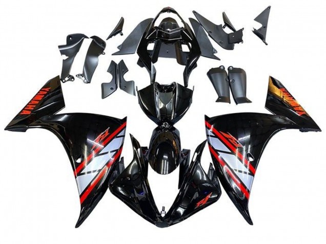 Discount 2012-2014 Glossy Black Silver Red Stripe Yamaha YZF 1000 R1 Motorcycle Fairings Canada