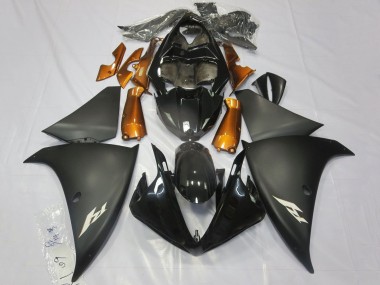 Discount 2012-2014 Glossy Black Matte Black Orange Yamaha YZF 1000 R1 Motorcycle Fairings Canada