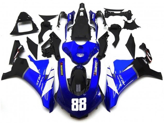 Discount 2015-2019 Blue White Glossy Black Akropovic Yamaha YZF 1000 R1 Motorcycle Fairings Canada