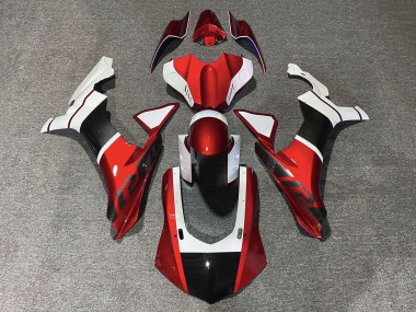 Discount 2015-2019 White Red Faux Carbon Fiber Yamaha YZF 1000 R1 Motorcycle Fairings Canada