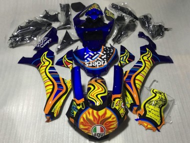 Discount 2015-2019 Blue Yellow Orange Tribal Sun Yamaha YZF 1000 R1 Motorcycle Fairings Canada