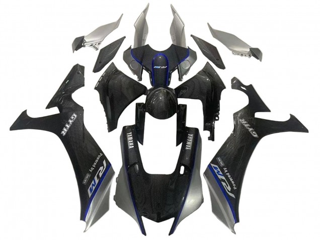 Discount 2020-2025 Faux Carbon Fiber Silver Blue Yamaha YZF 1000 R1 Motorcycle Fairings Canada