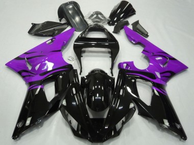 Discount 2000-2001 Purple Glossy Black Flame Yamaha YZF 1000 R1 Motorcycle Fairings Canada