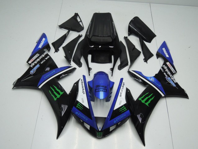Discount 2002-2003 Blue White Black Green Motul Green Monster Yamaha YZF 1000 R1 Motorcycle Fairings Canada