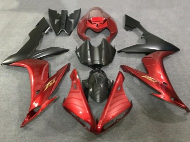 Discount 2004-2006 Red Faux Carbon Fiber Matte Black Yamaha YZF 1000 R1 Motorcycle Fairings Canada