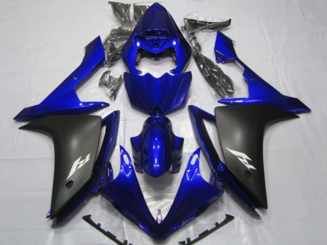 Discount 2007-2008 Blue Matte Black Yamaha YZF 1000 R1 Motorcycle Fairings Canada