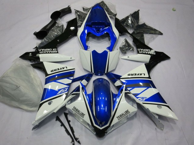 Discount 2007-2008 White Blue Black Layerd Yamaha YZF 1000 R1 Motorcycle Fairings Canada