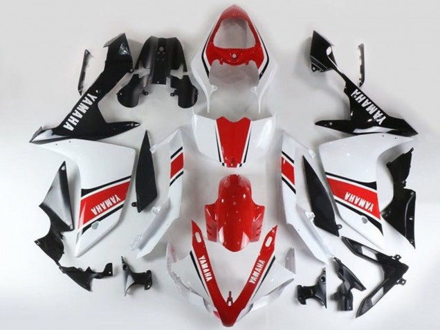 Discount 2007-2008 White Red Black Stripe Yamaha YZF 1000 R1 Motorcycle Fairings Canada