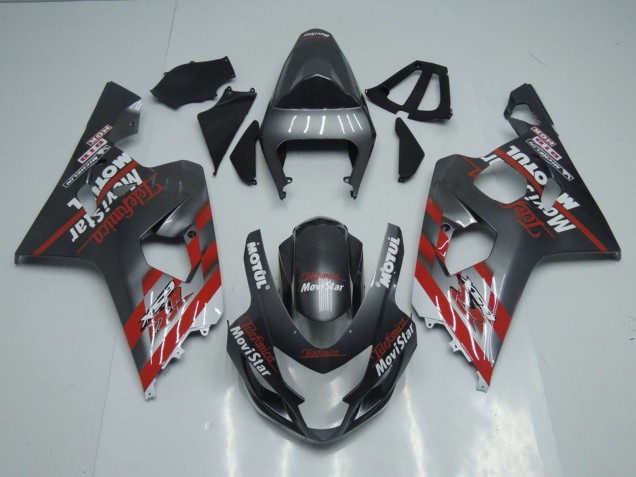 Discount 2004-2005 Dark Grey Red Suzuki GSXR 600 / GSXR 750 Motorcycle Fairings Canada
