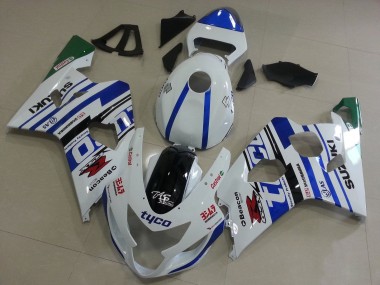Discount 2004-2005 White Blue Black Green Tyco Suzuki GSXR 600 / GSXR 750 Motorcycle Fairings Canada