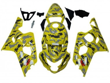 Discount 2004-2005 Yellow Black Grey Camouflage Suzuki GSXR 600 / GSXR 750 Motorcycle Fairings Canada