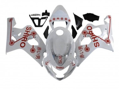 Discount 2004-2005 White Red Shiro Suzuki GSXR 600 / GSXR 750 Motorcycle Fairings Canada