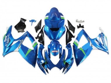 Discount 2006-2007 Blue Green White Ecstar Suzuki GSXR 600 / GSXR 750 Motorcycle Fairings Canada