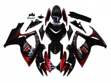 Discount 2006-2007 Glossy Black Red Suzuki GSXR 600 / GSXR 750 Motorcycle Fairings Canada