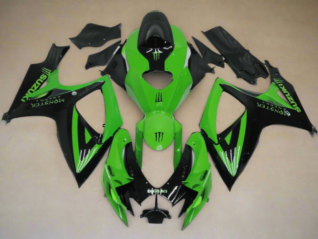 Discount 2006-2007 Green Black Monster Suzuki GSXR 600 / GSXR 750 Motorcycle Fairings Canada