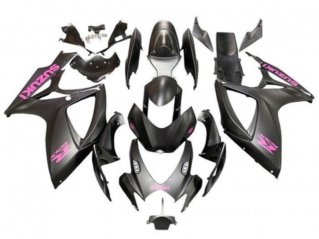Discount 2006-2007 Matte Black Pink Suzuki GSXR 600 / GSXR 750 Motorcycle Fairings Canada