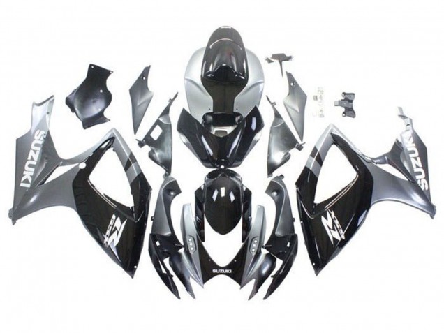 Discount 2006-2007 Silver Glossy Black White Suzuki GSXR 600 / GSXR 750 Motorcycle Fairings Canada