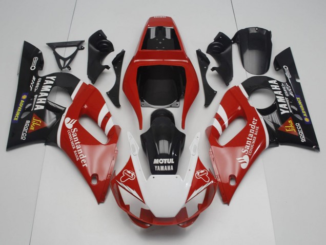 Discount 1998-2002 Red White Black Motul Santander Yamaha YZF R6 Motorcycle Fairings Canada