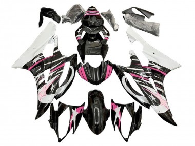 Discount 2006-2007 White Pink Black Star Flame Yamaha YZF R6 Motorcycle Fairings Canada