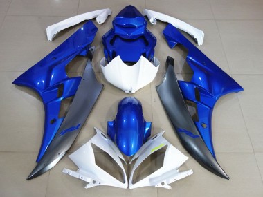Discount 2006-2007 White Blue Matte Black Yamaha YZF R6 Motorcycle Fairings Canada