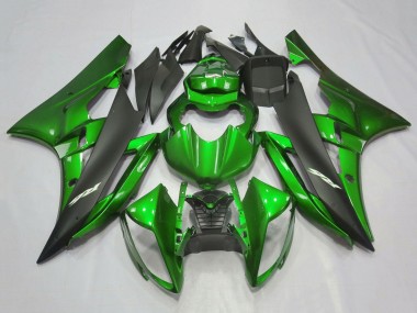 Discount 2006-2007 Green Matte Black Yamaha YZF R6 Motorcycle Fairings Canada