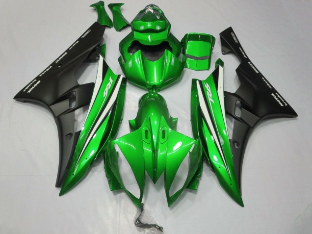 Discount 2006-2007 Green White Matte Black Yamaha YZF R6 Motorcycle Fairings Canada