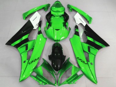 Discount 2006-2007 White Green Glossy Black Yamaha YZF R6 Motorcycle Fairings Canada