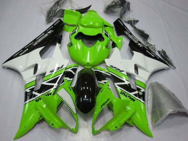 Discount 2006-2007 Green White Glossy Black Yamaha YZF R6 Motorcycle Fairings Canada