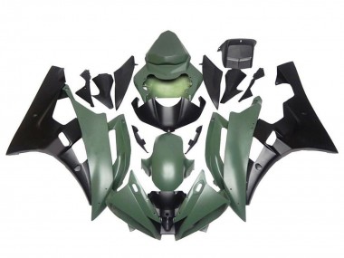 Discount 2006-2007 Army Green Matte Black Yamaha YZF R6 Motorcycle Fairings Canada