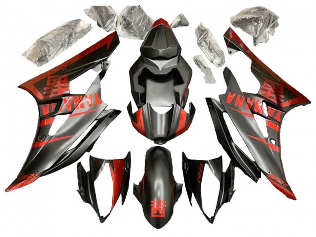 Discount 2006-2007 Red Matte Black Yamaha YZF R6 Motorcycle Fairing Canada