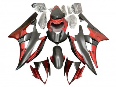 Discount 2006-2007 Red Matte Black Yamaha YZF R6 Motorcycle Fairings Canada