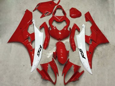Discount 2006-2007 White Red Yamaha YZF R6 Motorcycle Fairing Kits Canada