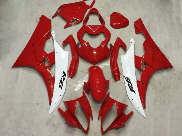 Discount 2006-2007 White Red Yamaha YZF R6 Motorcycle Fairing Kits Canada