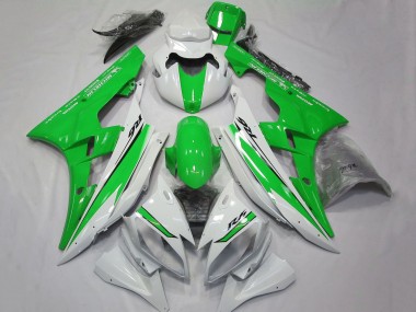 Discount 2006-2007 White Green Yamaha YZF R6 Motorcycle Fairings Canada