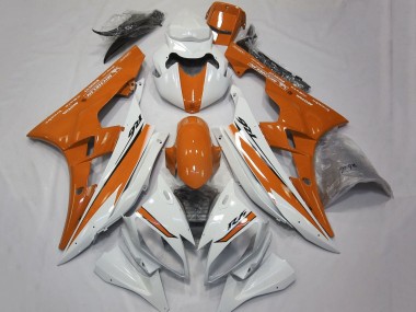 Discount 2006-2007 White Orange Yamaha YZF R6 Motorcycle Fairings Canada