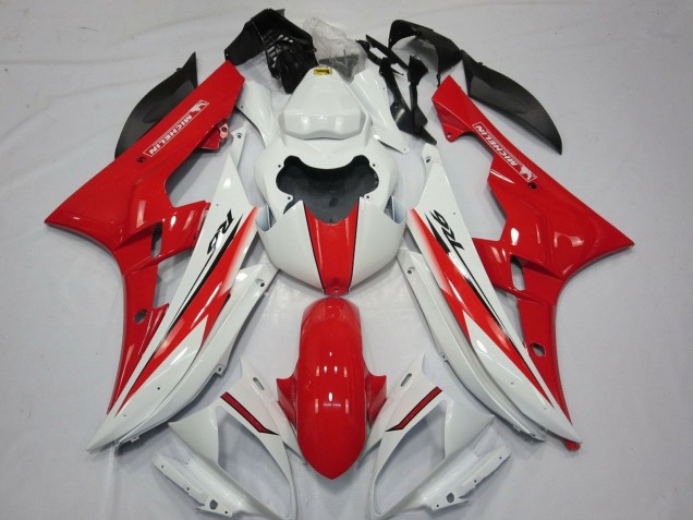 Discount 2006-2007 White Red Yamaha YZF R6 Motorcycle Fairings Canada