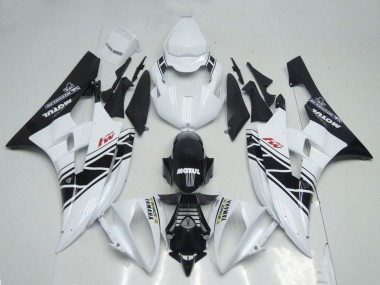 Discount 2006-2007 White Glossy Black Motul Michelin Yamaha YZF R6 Motorcycle Fairings Canada