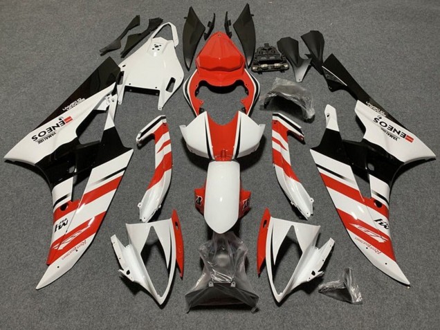 Discount 2006-2007 White Orange Glossy Black Stripe Yamaha YZF R6 Motorcycle Fairings Canada