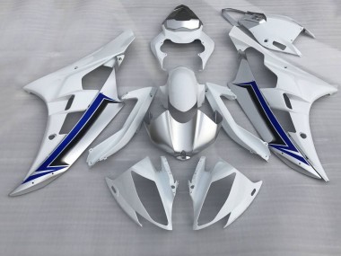 Discount 2006-2007 White Silver Blue Black Yamaha YZF R6 Motorcycle Fairings Canada