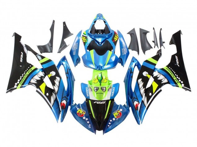 Discount 2008-2016 Blue Green Glossy Black Shark Yamaha YZF R6 Motorcycle Fairings Canada