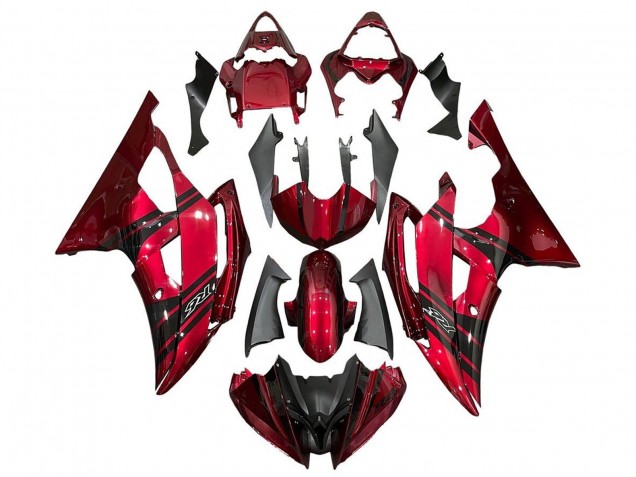 Discount 2008-2016 Red Black Stripe Yamaha YZF R6 Motorcycle Fairings Canada