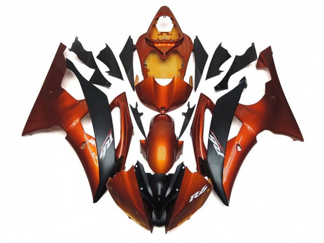 Discount 2008-2016 Orange Matte Black Yamaha YZF R6 Motorcycle Fairings Canada