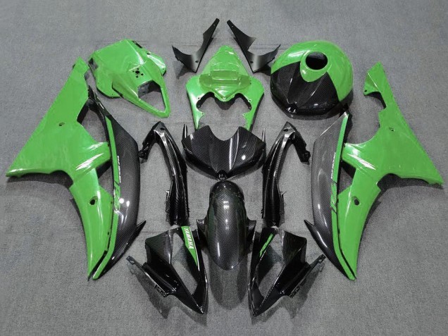 Discount 2008-2016 Green Carbon Fiber Style Yamaha YZF R6 Motorcycle Fairings Canada